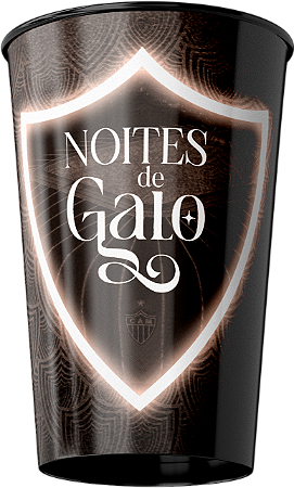Copo do Galo - Jogo Galo x RB Bragantino - Brasileirão 2025 dia 03/08/2025 - Preto- 550ml