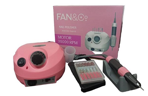 Motor Porquinho Rosa Fan Nails 40.000 Rpm Bivolt