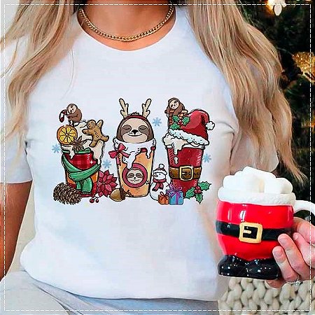 Camiseta Feliz Natal - Preguicinha