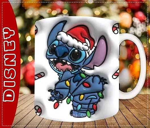 Caneca Natal Stitch 3D - 2