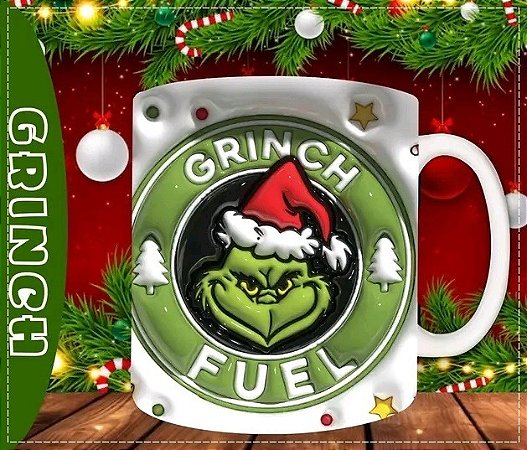 Caneca Grinch - Natalino 2 - efeito 3D