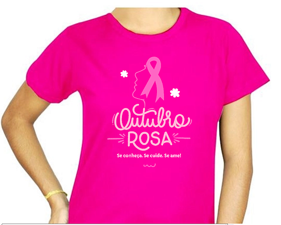 Camiseta Outubro Rosa Pink