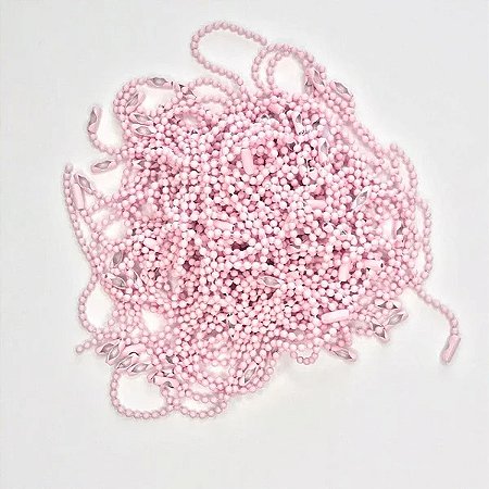 CORRENTE DE BOLINHA ROSA BEBE - 10 UND