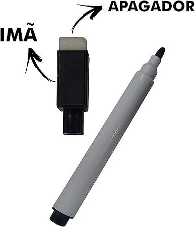 MARCADOR PARA QUADRO BRANCO COM APAGADOR E IMÃ