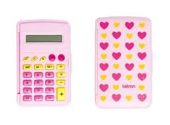 CALCULADORA 8 DÍGITOS FLIP ESTAMPA CORAÇÃO