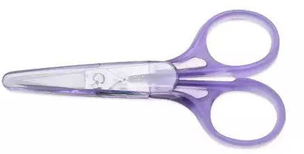 TESOURA DE PRECISÃO 4" ROXA COM PROTETOR