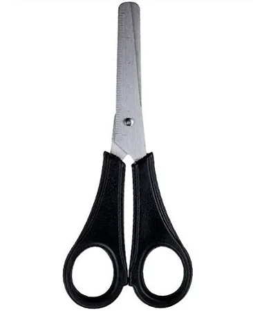TESOURA ESCOLAR BLACK INOX 130MM CABO PRETO-LEOELEO
