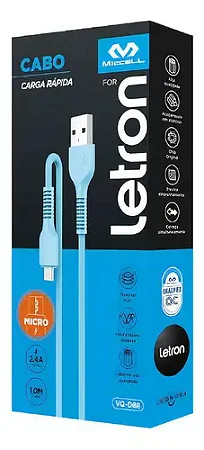 CABO TIPO C PVC 2M AZUL - VQ-D88