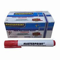 PINCEL MARCADOR RECARREGÁVEL P/ QUADRO BRANCO - MASTERPRINT - VERMELHO
