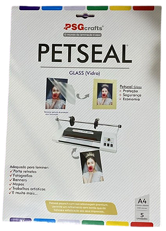 PETSEAL EFEITO VIDRO A4 ( PCT 5 FOLHAS)