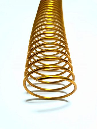 ESPIRAL ACO REVESTIDO PASSO 6MM - TAMANHO 1/2 - DOURADO (100 FLS)