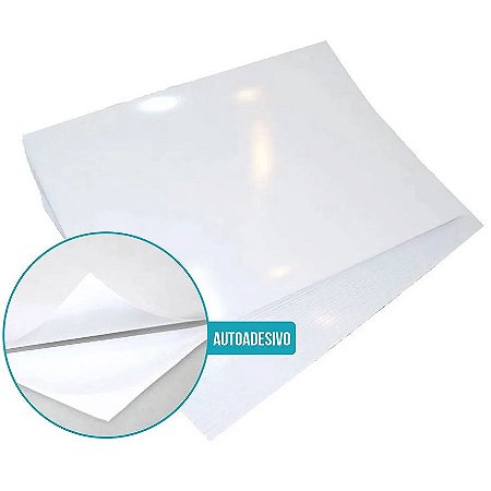 VINIL IMPRIMÍVEL A3 (FOLHA) BRANCO ADESIVO (JATO DE TINTA) A PROVA D'ÁGUA