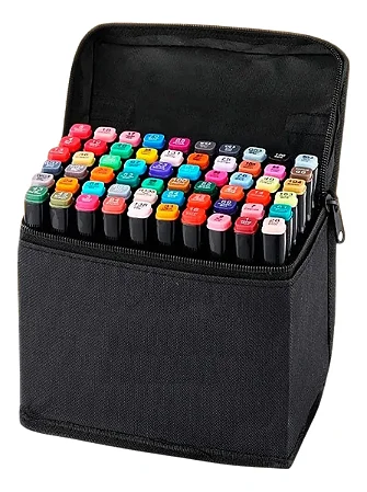 CANETINHA MARCADOR PERMANENTE DE PONTA DUPLA 36 CORES - BOBBIE GOODS