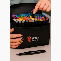 CANETINHA MARCADOR PERMANENTE DE PONTA DUPLA 48 CORES - BOBBIE GOODS