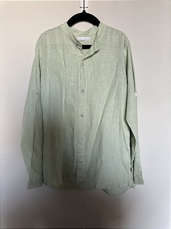 Camisa Linho Algodão Verde  - Barbara Kids 8 anos (nunca usada)