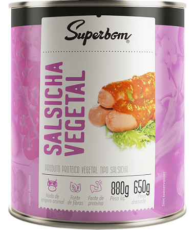 Salsicha Vegetal 880g/650g