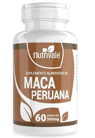 Maca Peruana 500mg 60 Cápsulas - Nutrivale