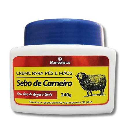 CREME PARA PÉS E MÃOS SEBO DE CARNEIRO 240G