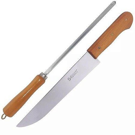 KIT 10" COQUEIRO CARBONO (FACA E CHAIRE) SEM BAINHA