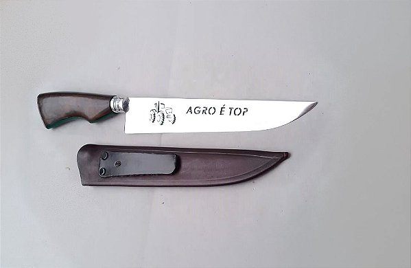 FACA INOX 09" MODELO AGRO / MARCA CASCAVEL / BAINHA DE COURO