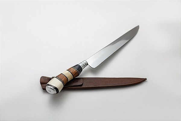 FACA INOX 10" MODELO SOLINGEM COM BAINHA PINTADA