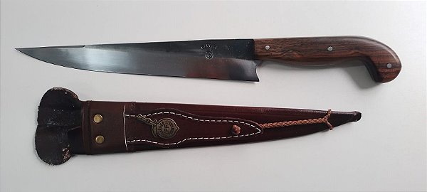 FACA SOROCABANA GAÚCHA 10" CABO MADEIRA NOBRE / AÇO CARBONO