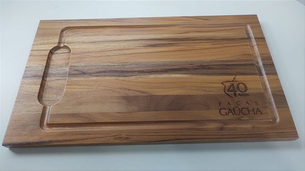 TÁBUA P/ CHURRASCO GAÚCHA MADEIRA NOBRE 48 x 28 x 1.7 CM