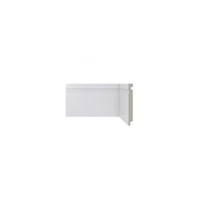 Rodapé De Poliestireno Santa Luzia Moderna 480 Branco 15cm X 16mm X 2,4m
