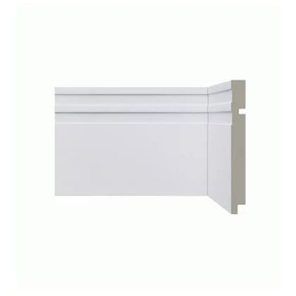 Rodapé De Poliestireno Santa Luzia Moderna 513 Branco 15cm X 16mm X 2,4m