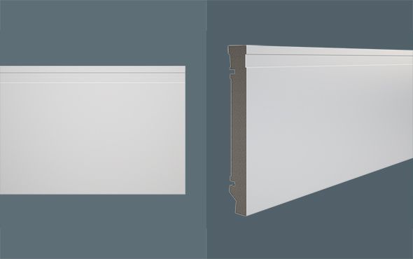 Rodapé Durafloor Maxx M-01 200 Pvc Branco (Barra 2,10 Metros)