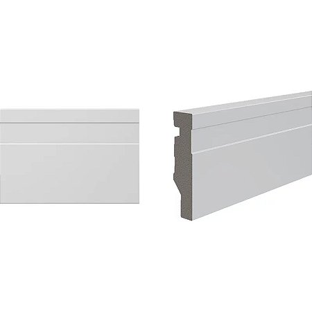 Rodapé Durafloor Maxx M-01 70 Pvc Branco (Barra 2,10 Metros)