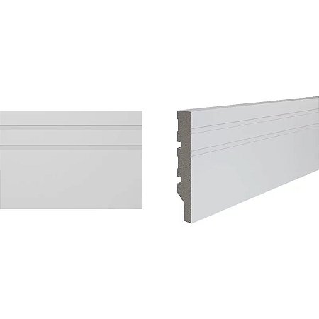 Rodapé Durafloor Maxx M-04 100 Pvc Branco (Barra 2,10 Metros)