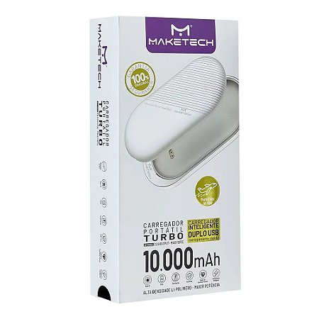 Carregador Portátil Turbo 10.000mAhn BT1002 | Maketech