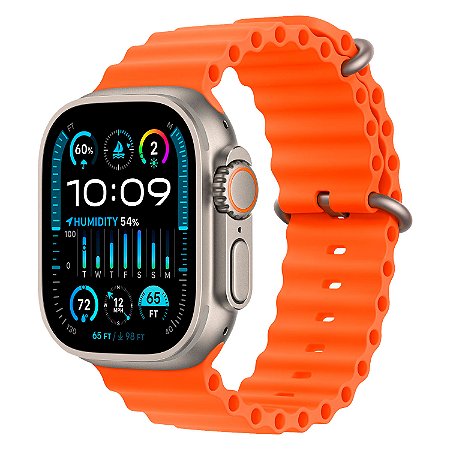 Apple Watch Ultra 2 Caixa Titânio 49mm - Oceano Laranja