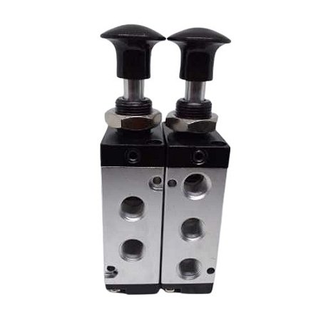 VALVULA BOTAO 5/2 VIAS 1/8 TRAVA