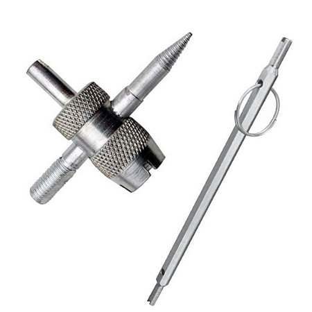 Kit Chave Ventil Saca Válvula Extrator Pneu Autos Moto Omega