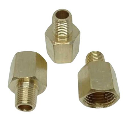 Conexão Redutora Macho 1/8 Npt 9,9mm X M16x1,5mm Fêmea