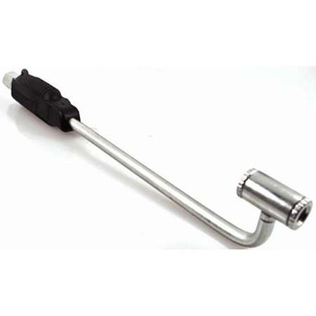 Bico Para Encher Pneu Duplo Longo Com 90° Rosca Femea 1/4