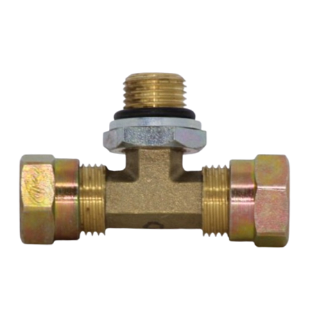 Tee Macho Central M16x1,5 X Tubo 8mm Porca Anilha Insert
