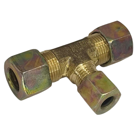 Tee União Porca Anilha Redução Tubos 12mm X 8mm X 12mm