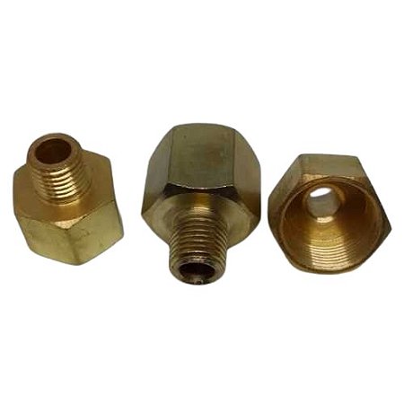 Conexão Redutora Macho 1/4 Npt X M22x1,5 Fêmea