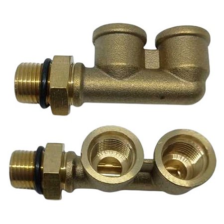 Tee Macho Lateral M16 Com Duas Saídas Rosca M16 Fêmea