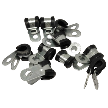 ABRAÇADEIRA C/ BORRACHA P/ TUBO 6 MM