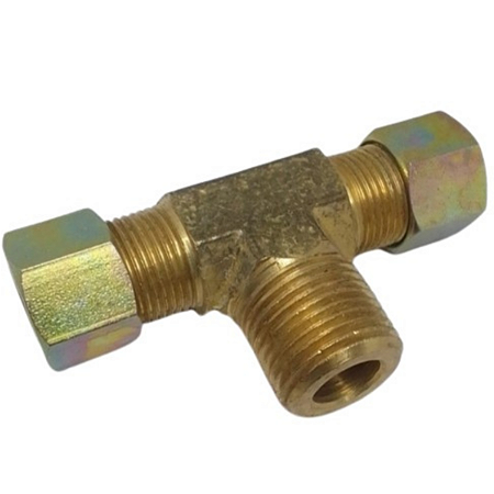 Tee Macho Rosca Central 3/8 Npt X Tubo Tecalon 3/8 9,53mm