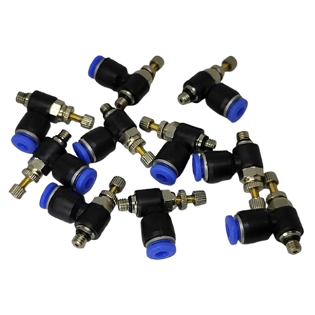 Regulador de Fluxo Tubo 4mm x Rosca M5