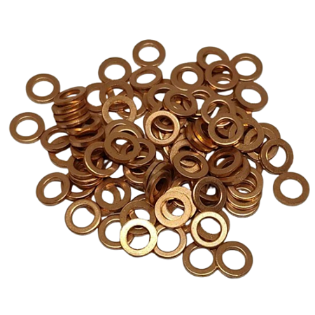 Arruela Vedação Cobre 6mm 6,3 x 10,0 x 1,5mm c/100