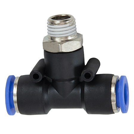 Tee Macho Central Instantâneo Tubo 4mm x 1/4 Npt