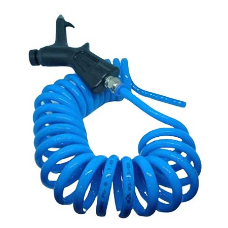 Kit Bico de Limpeza Botão/Espiral PU 3,5mt - Preto/Azul