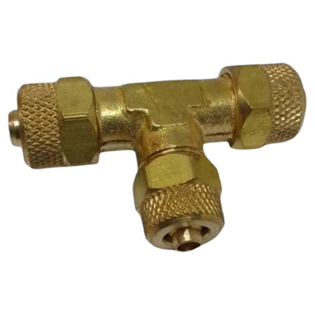 Tee União Para Tubos Rodoar Pu Nylon Tecalon 6mm Latão