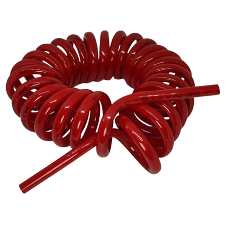 Mangueira Espiral PU 8mm 3,5mt Vermelho